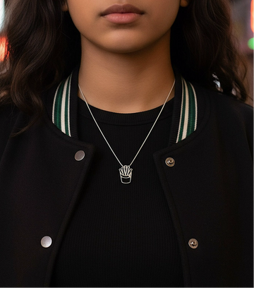 French Fries Pendant + Chain