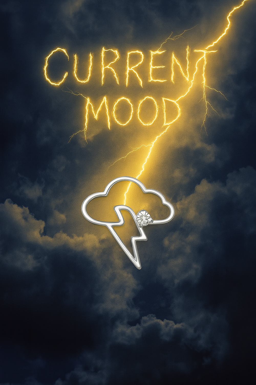 Thunderbolt Emoji Pendant + Chain