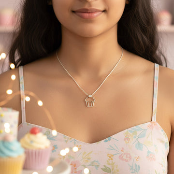 Cupcake Pendant + Chain