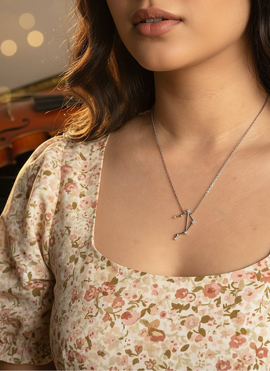 Libra Constellation Pendant + Chain