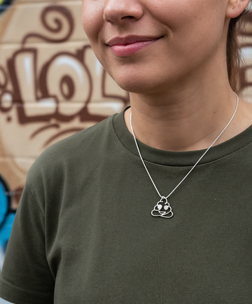 Poop Emoji Pendant + Chain