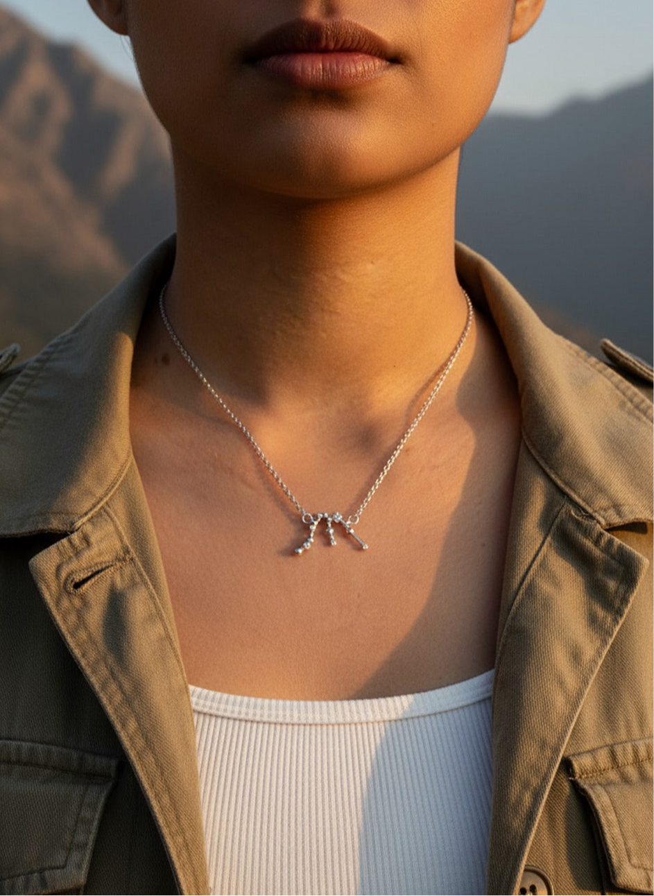 Aquarius Constellation Pendant + Chain