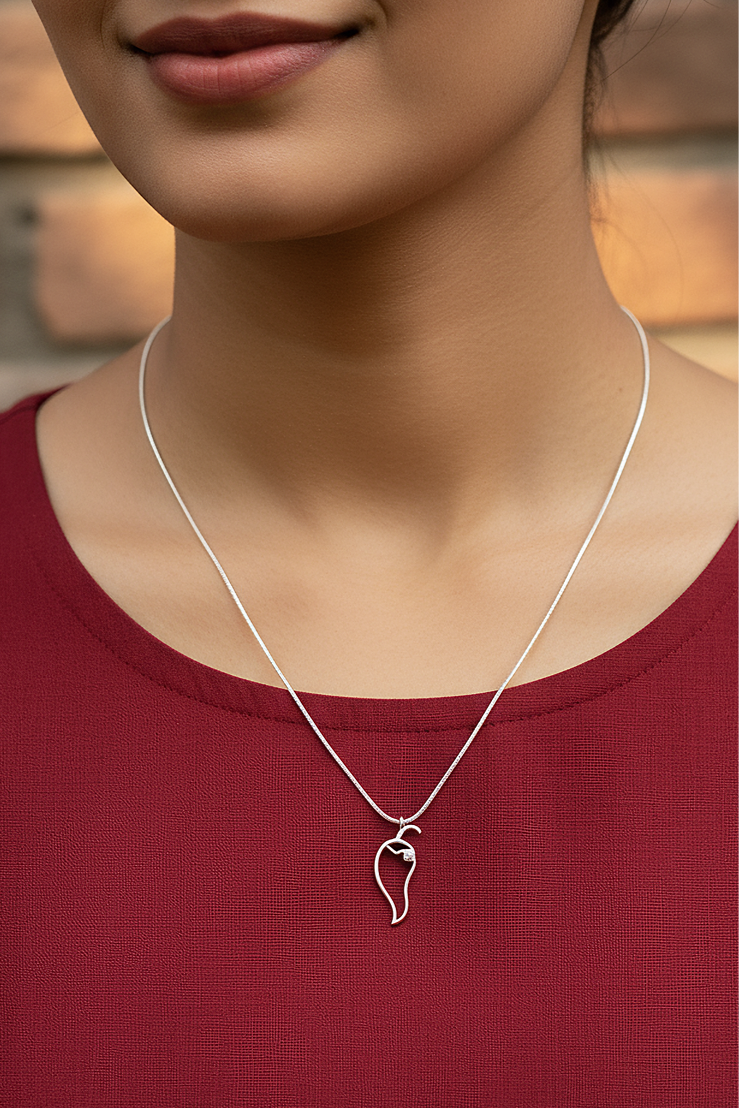 Laal Mirchi Pendant + Chain