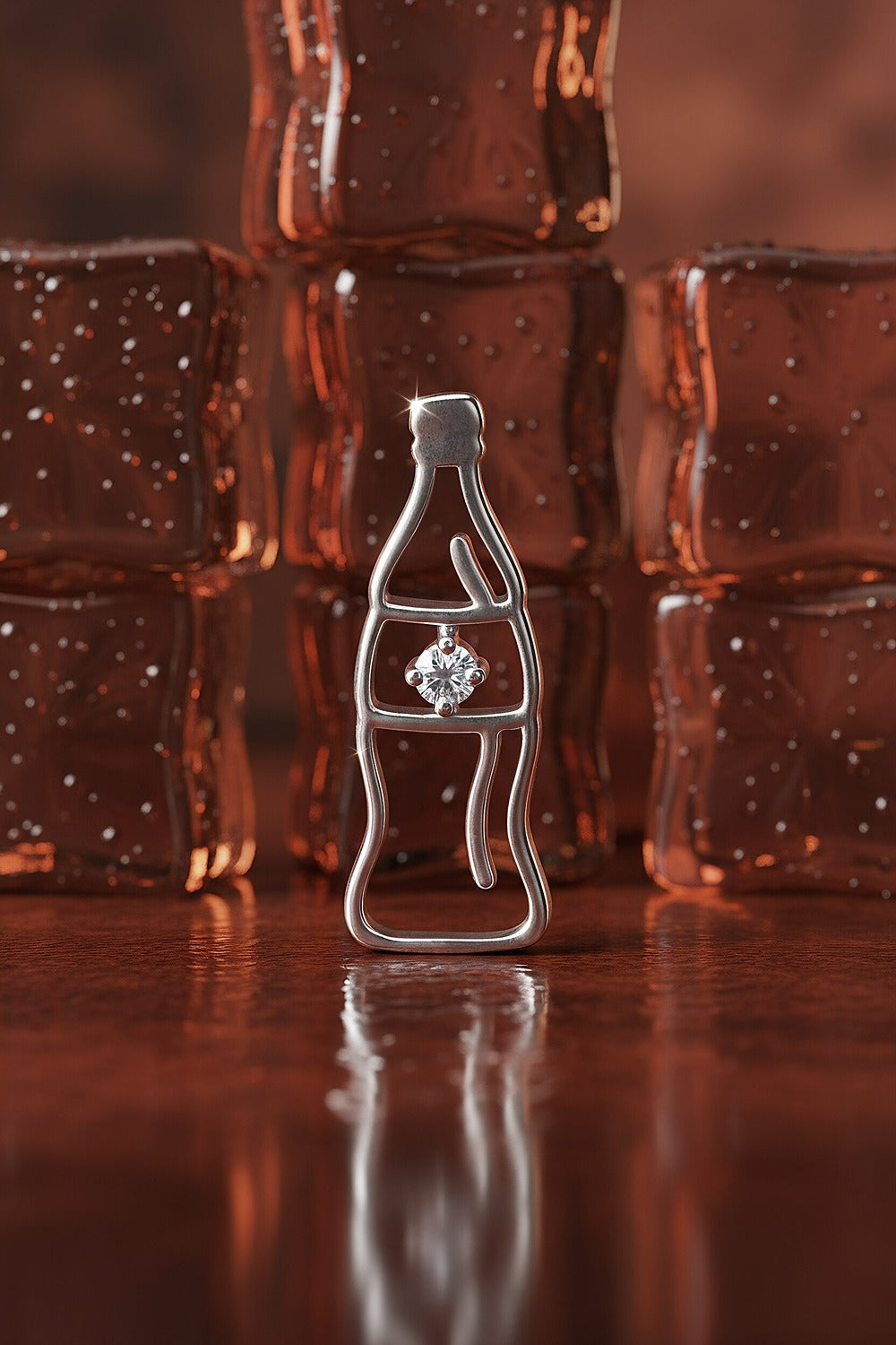 Cola Bottle Pendant + Chain
