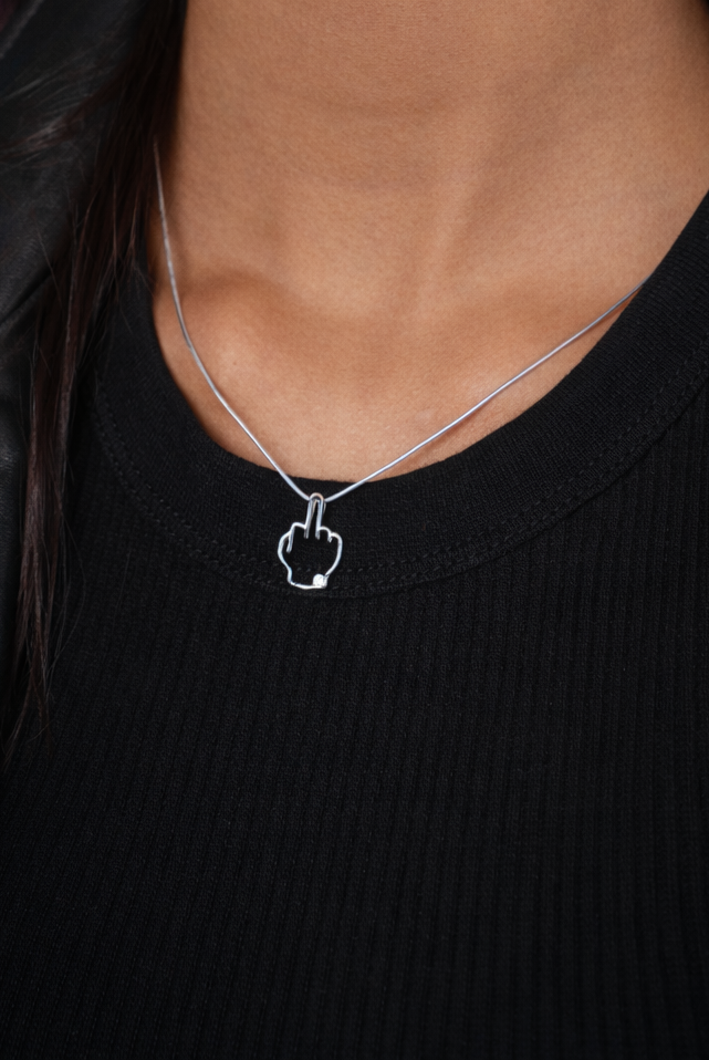 Middle Finger Necklace