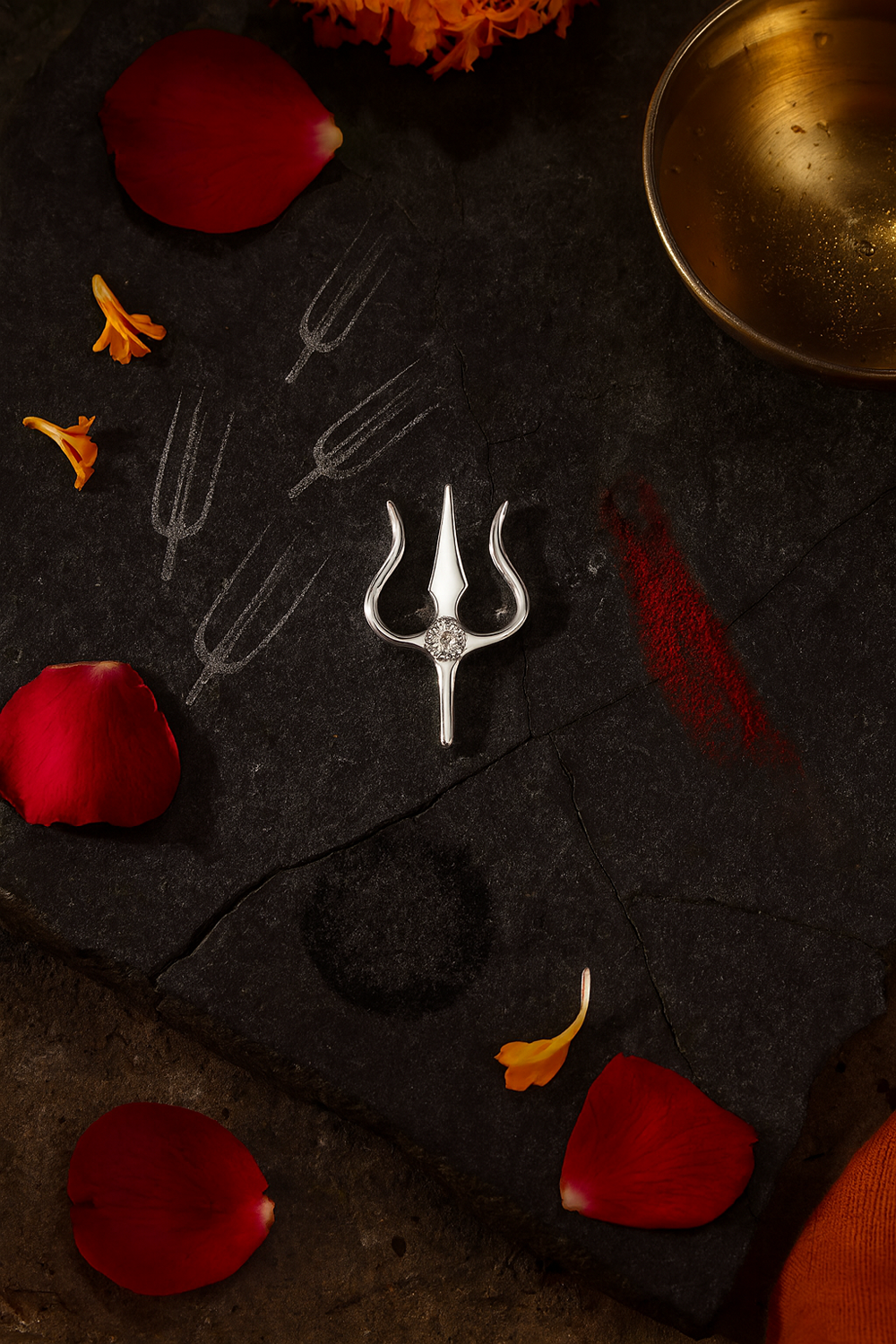 Trishul Pendant + Chain