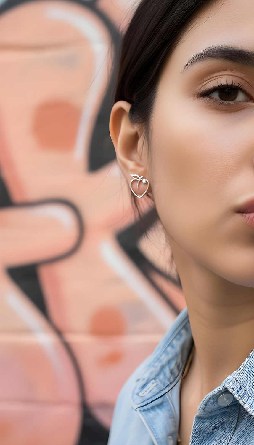 Peach Emoji Earrings