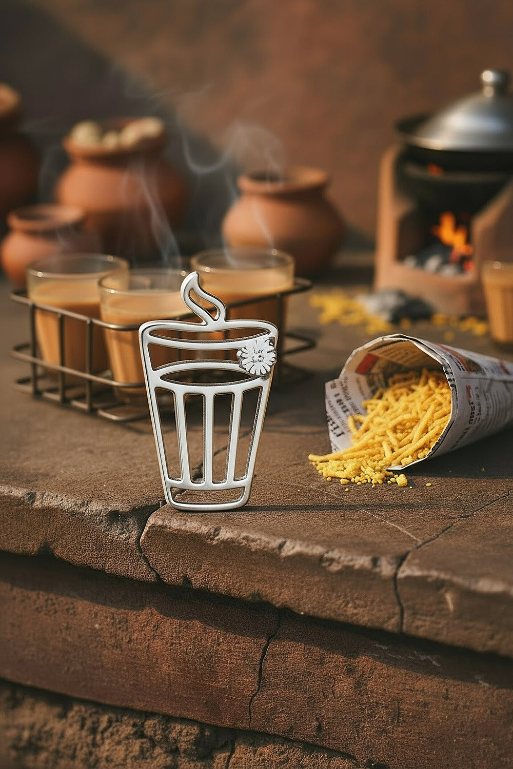 Cutting Chai Pendant + Chain