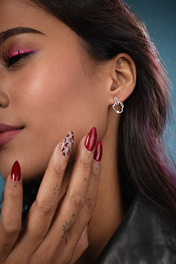 Middle Finger Emoji Earrings