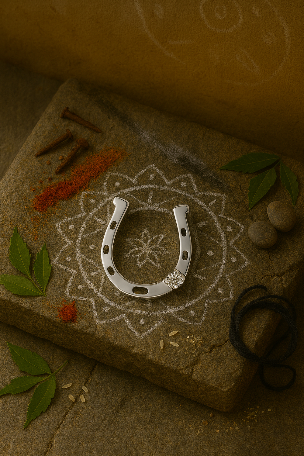 Horseshoe Pendant + Chain