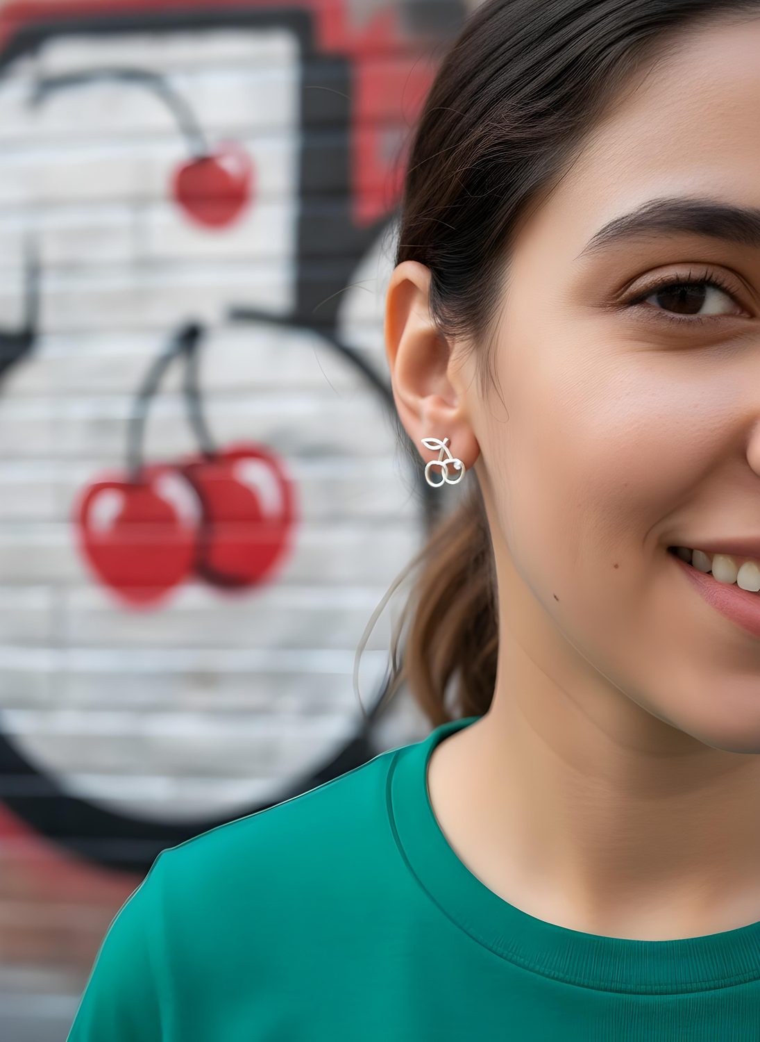 Cherry Emoji Earrings