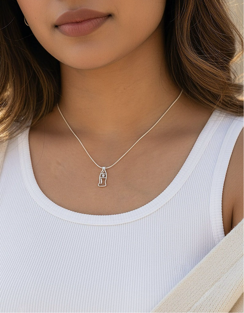 Cola Bottle Pendant + Chain