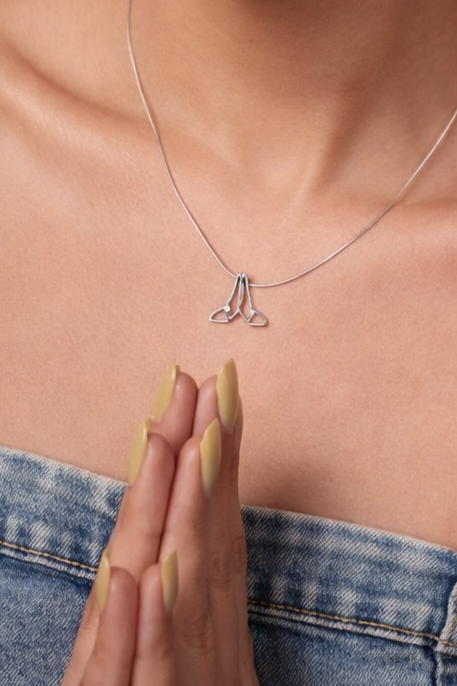 Folding Hands Emoji Necklace