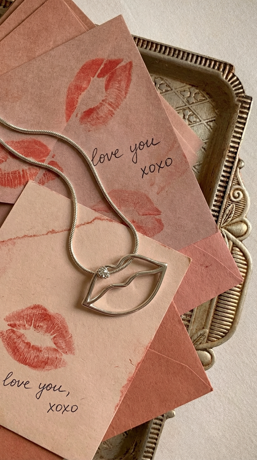 Lips Emoji Necklace