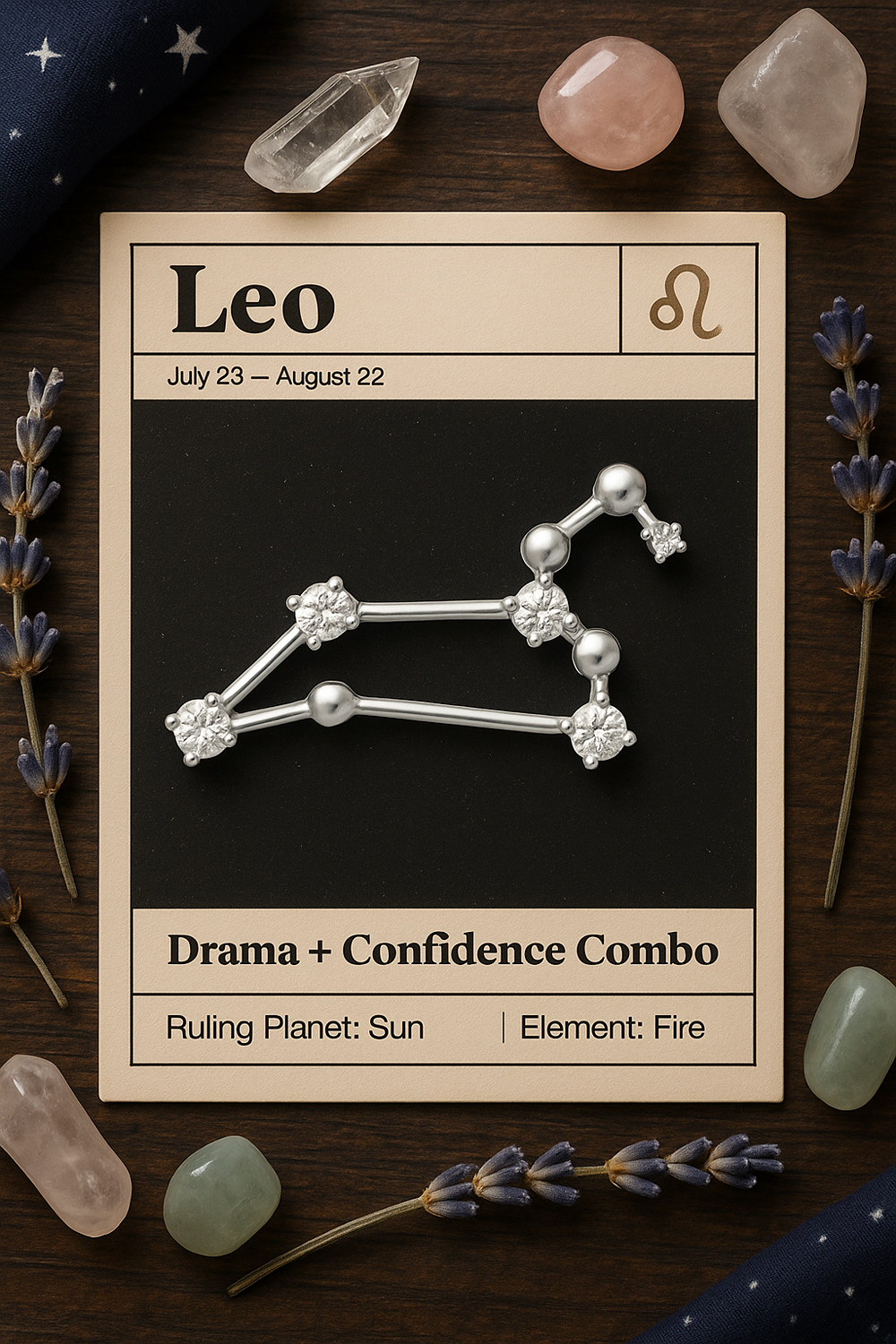 Leo Constellation Pendant + Chain