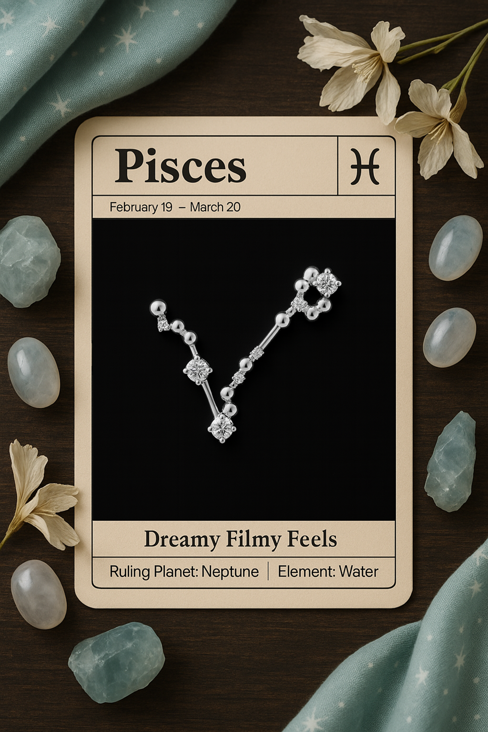 Pisces Constellation Pendant + Chain