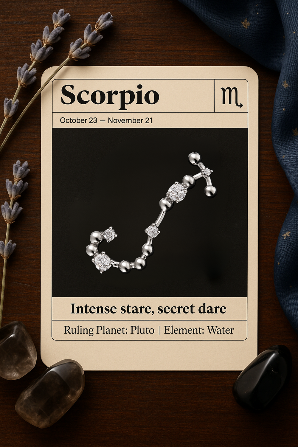 Scorpio Constellation Pendant + Chain
