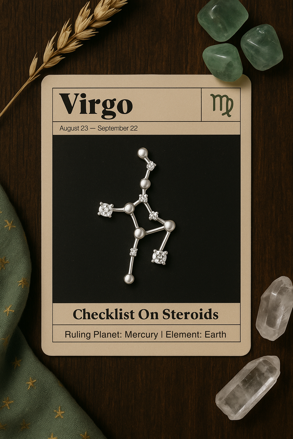 Virgo Constellation Pendant + Chain