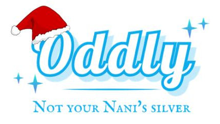 Logo with a red hat and blue text on a white background